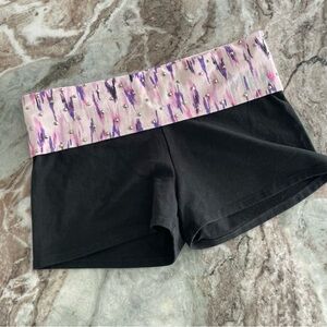 PINK Victoria's Secret Black and Pink Athletic Shorts